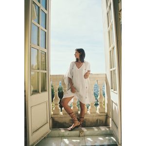 ZARA WOOD BEAD KAFTAN